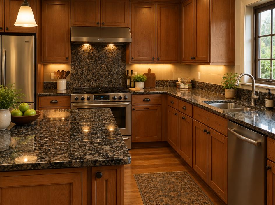 Kitchen finished in Granite